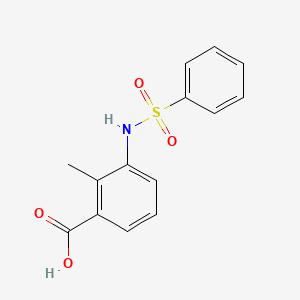 molecular formula C14H13NO4S B1456233 2-Methyl-3-[(phenylsulfonyl)amino]benzoic acid CAS No. 1355831-82-1