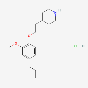 molecular formula C17H28ClNO2 B1456234 4-[2-(2-Methoxy-4-propylphenoxy)ethyl]piperidine hydrochloride CAS No. 1220030-26-1