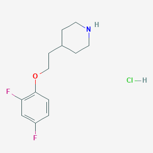 molecular formula C13H18ClF2NO B1456238 4-[2-(2,4-Difluorophenoxy)ethyl]piperidine hydrochloride CAS No. 1219964-18-7