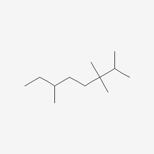 molecular formula C12H26 B14562405 2,3,3,6-Tetramethyloctane CAS No. 62199-24-0