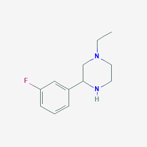 molecular formula C12H17FN2 B1456248 1-Ethyl-3-(3-fluorophenyl)piperazine CAS No. 1248908-22-6