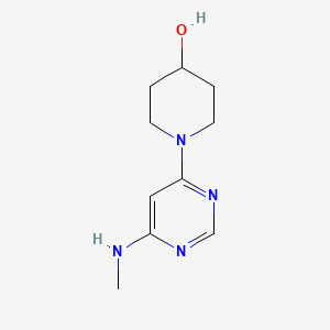 molecular formula C10H16N4O B1456250 1-(6-Methylamino-pyrimidin-4-yl)-piperidin-4-ol CAS No. 1353979-16-4