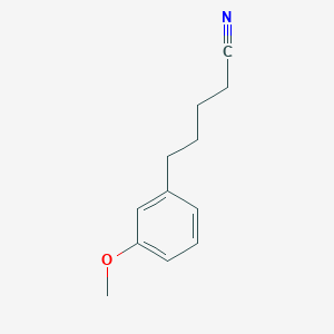 molecular formula C12H15NO B14562511 5-(3-Methoxyphenyl)pentanenitrile CAS No. 62248-72-0