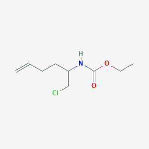 molecular formula C9H16ClNO2 B14562518 Ethyl (1-chlorohex-5-en-2-yl)carbamate CAS No. 62035-94-3
