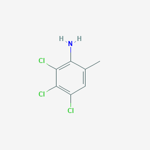 molecular formula C7H6Cl3N B14562525 2,3,4-Trichloro-6-methylaniline CAS No. 62077-30-9