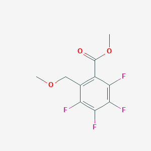 molecular formula C10H8F4O3 B14562537 Methyl 2,3,4,5-tetrafluoro-6-(methoxymethyl)benzoate CAS No. 62172-90-1