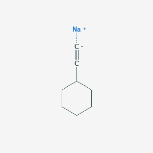 molecular formula C8H11Na B14562573 sodium;ethynylcyclohexane CAS No. 61806-59-5