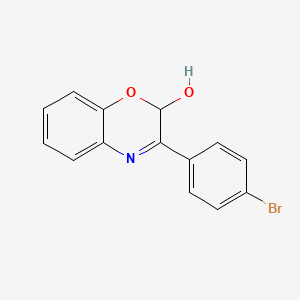 molecular formula C14H10BrNO2 B14562589 3-(4-Bromophenyl)-2H-1,4-benzoxazin-2-ol CAS No. 61821-75-8