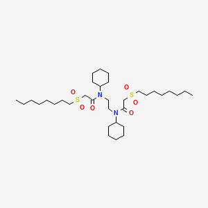 molecular formula C34H64N2O6S2 B14562610 N,N'-(Ethane-1,2-diyl)bis[N-cyclohexyl-2-(octane-1-sulfonyl)acetamide] CAS No. 61797-67-9