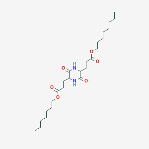 molecular formula C26H46N2O6 B14562635 Dioctyl 3,3'-(3,6-dioxopiperazine-2,5-diyl)dipropanoate CAS No. 62083-03-8