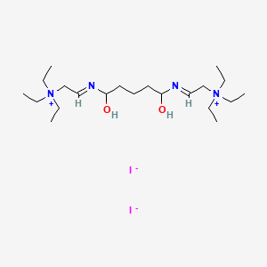 molecular formula C21H46I2N4O2 B14562665 Ammonium, glutarylbis(iminoethylene)bis(triethyl-, diiodide CAS No. 62055-19-0