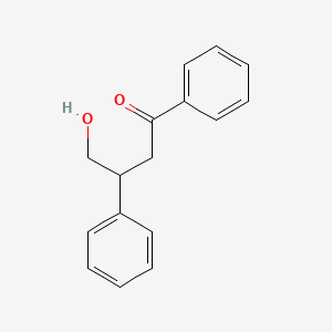 molecular formula C16H16O2 B14562730 4-Hydroxy-1,3-diphenylbutan-1-one CAS No. 62117-77-5