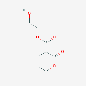 molecular formula C8H12O5 B14562745 2-Hydroxyethyl 2-oxooxane-3-carboxylate CAS No. 62149-73-9