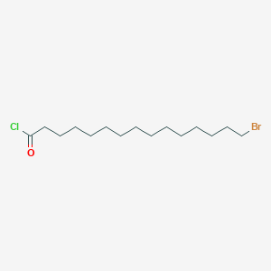 molecular formula C15H28BrClO B14562764 Pentadecanoyl chloride, 15-bromo- CAS No. 61658-01-3