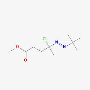 molecular formula C10H19ClN2O2 B14562766 Methyl 4-[(E)-tert-butyldiazenyl]-4-chloropentanoate CAS No. 62204-26-6