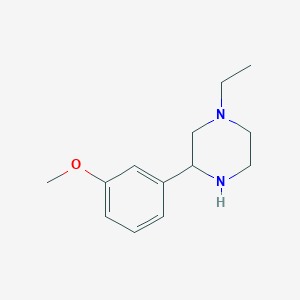 molecular formula C13H20N2O B1456279 1-乙基-3-(3-甲氧基苯基)哌嗪 CAS No. 1248907-87-0
