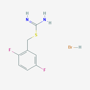 {[(2,5-Difluorophenyl)methyl]sulfanyl}methanimidamide hydrobromide