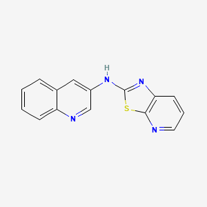 molecular formula C15H10N4S B14562816 N-([1,3]Thiazolo[5,4-b]pyridin-2-yl)quinolin-3-amine CAS No. 62189-17-7