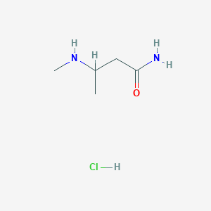 molecular formula C5H13ClN2O B1456282 3-(Methylamino)butanamide hydrochloride CAS No. 28312-84-7