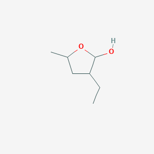 molecular formula C7H14O2 B14562848 3-Ethyl-5-methyloxolan-2-ol CAS No. 62036-37-7
