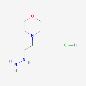 molecular formula C6H16ClN3O B1456286 1-(2-Morpholinoethyl)hydrazine hydrochloride CAS No. 2154-23-6