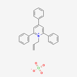 molecular formula C26H22ClNO4 B14562860 Pyridinium, 2,4,6-triphenyl-1-(2-propenyl)-, perchlorate CAS No. 61655-12-7