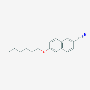 molecular formula C17H19NO B14562895 6-(Hexyloxy)naphthalene-2-carbonitrile CAS No. 61699-18-1