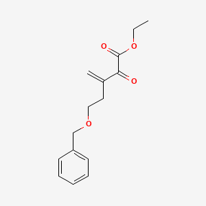 molecular formula C15H18O4 B14562922 Ethyl 5-(benzyloxy)-3-methylidene-2-oxopentanoate CAS No. 61700-15-0