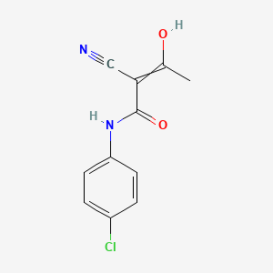 molecular formula C11H9ClN2O2 B14562926 N-(4-Chlorophenyl)-2-cyano-3-hydroxybut-2-enamide CAS No. 62004-08-4