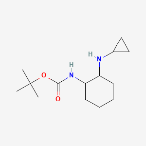 molecular formula C14H26N2O2 B1456293 (2-Cyclopropylamino-cyclohexyl)-carbamic acid tert-butyl ester CAS No. 1353973-23-5