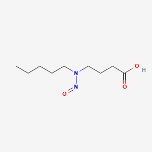 molecular formula C9H18N2O3 B14562935 Butyric acid, 4-(N-nitrosopentylamino)- CAS No. 62018-94-4