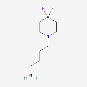 molecular formula C9H18F2N2 B1456297 4-(4,4-Difluoro-piperidin-1-yl)-butylamine CAS No. 1416352-16-3
