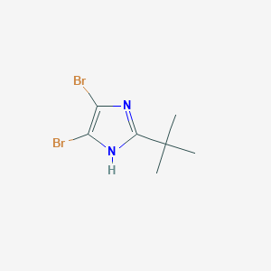 molecular formula C7H10Br2N2 B1456300 4,5-dibromo-2-tert-butyl-1H-imidazole CAS No. 1188301-72-5