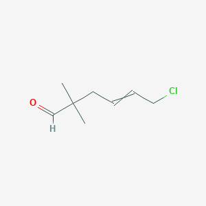 molecular formula C8H13ClO B14563047 6-Chloro-2,2-dimethylhex-4-enal CAS No. 62242-15-3