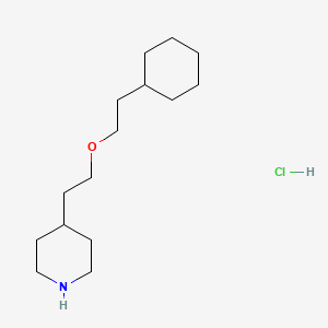 molecular formula C15H30ClNO B1456306 4-[2-(2-Cyclohexylethoxy)ethyl]piperidine hydrochloride CAS No. 1220031-42-4