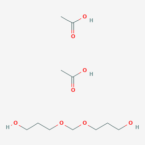 molecular formula C11H24O8 B14563097 Acetic acid;3-(3-hydroxypropoxymethoxy)propan-1-ol CAS No. 62116-64-7