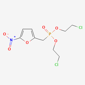 molecular formula C9H12Cl2NO6P B14563099 Bis(2-chloroethyl) [(5-nitrofuran-2-yl)methyl]phosphonate CAS No. 61736-86-5