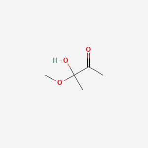 molecular formula C5H10O3 B14563112 3-Hydroxy-3-methoxy-2-butanone CAS No. 61996-25-6