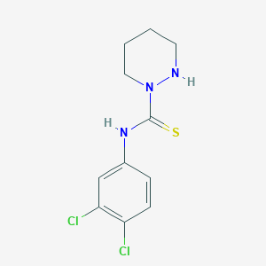 molecular formula C11H13Cl2N3S B14563114 N-(3,4-Dichlorophenyl)tetrahydropyridazine-1(2H)-carbothioamide CAS No. 61653-58-5