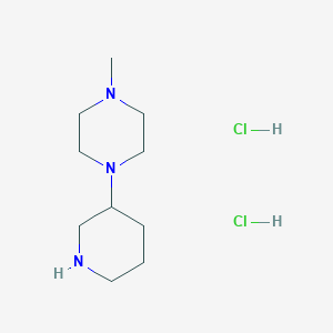 molecular formula C10H23Cl2N3 B1456314 1-Methyl-4-(3-piperidinyl)piperazine dihydrochloride CAS No. 1220037-72-8