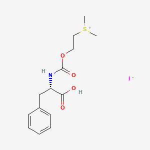 molecular formula C14H20INO4S B14563140 N-{[2-(Dimethylsulfaniumyl)ethoxy]carbonyl}-L-phenylalanine iodide CAS No. 61878-27-1