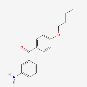 molecular formula C17H19NO2 B14563145 Methanone, (3-aminophenyl)(4-butoxyphenyl)- CAS No. 62261-27-2