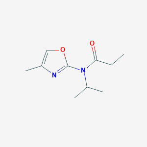 molecular formula C10H16N2O2 B14563180 N-(4-Methyl-1,3-oxazol-2-yl)-N-(propan-2-yl)propanamide CAS No. 62124-34-9