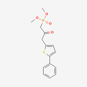 molecular formula C15H17O4PS B14563284 Dimethyl [2-oxo-3-(5-phenylthiophen-2-yl)propyl]phosphonate CAS No. 62110-77-4