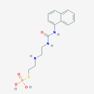 molecular formula C15H20N3O4PS B14563294 S-{2-[(2-{[(Naphthalen-1-yl)carbamoyl]amino}ethyl)amino]ethyl} dihydrogen phosphorothioate CAS No. 62220-07-9
