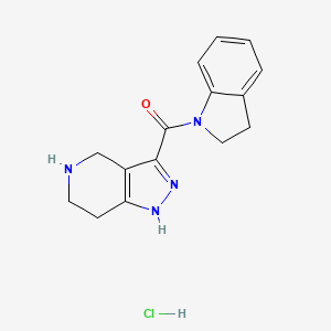 Indolin-1-yl(4,5,6,7-tetrahydro-1H-pyrazolo[4,3-c]pyridin-3-yl)methanone hydrochloride