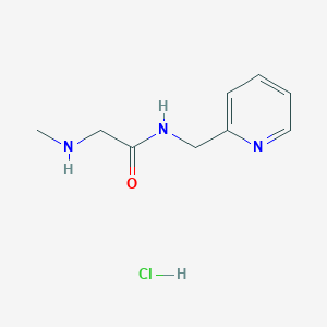 molecular formula C9H14ClN3O B1456332 2-(Methylamino)-N-(2-pyridinylmethyl)acetamide hydrochloride CAS No. 1220035-91-5