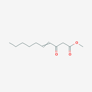 molecular formula C11H18O3 B14563374 Methyl 3-oxodec-4-enoate CAS No. 61619-50-9