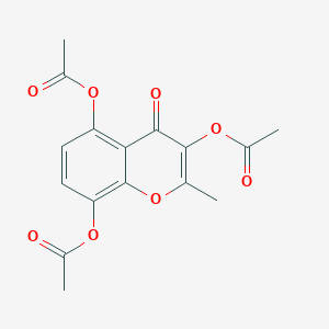 molecular formula C16H14O8 B14563381 2-Methyl-4-oxo-4H-1-benzopyran-3,5,8-triyl triacetate CAS No. 61885-15-2