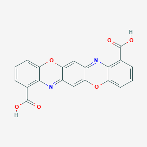 molecular formula C20H10N2O6 B145634 Triphenodioxazine-1,8-dicarboxylic acid CAS No. 136497-59-1
